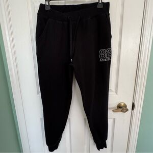 Ardene Black Women's Joggers with 82 Angel Print - Size M